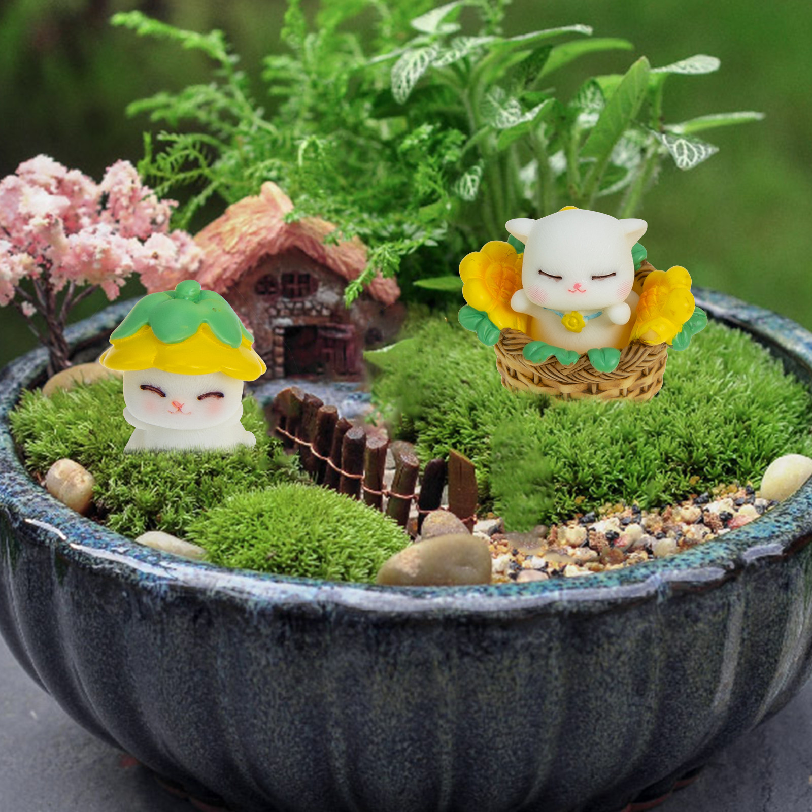 Bonsai Garden Decor - 1Set Sunflower Fairy Statue Garden Decor