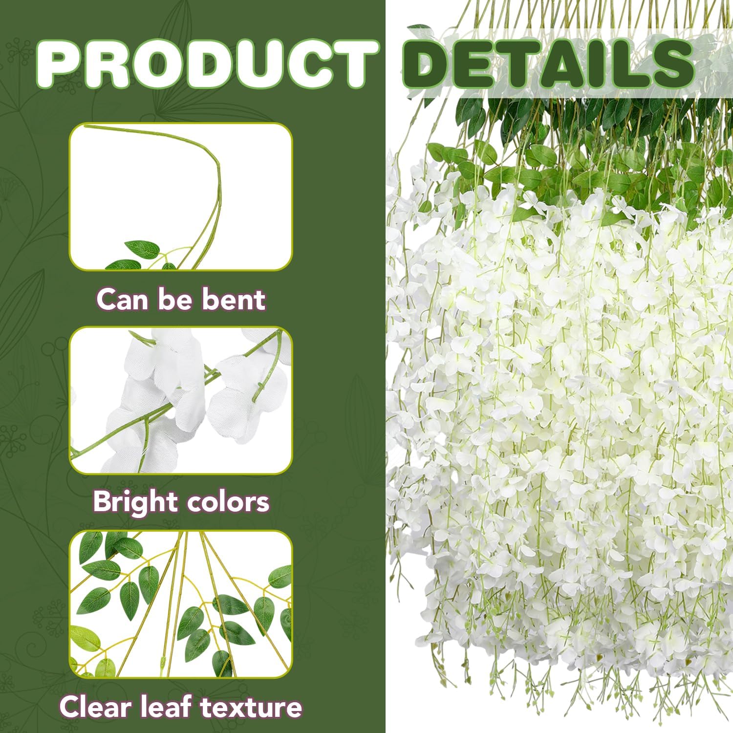 Artificial Wisteria Hanging Fl - Bonsai Garden Images ulasan dan harga
