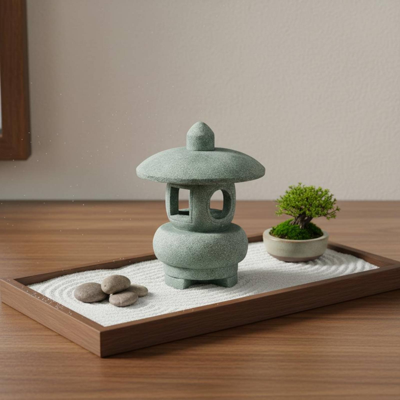 Miniature Stone Lantern Antiqu - Bonsai Garden Decor ulasan dan harga