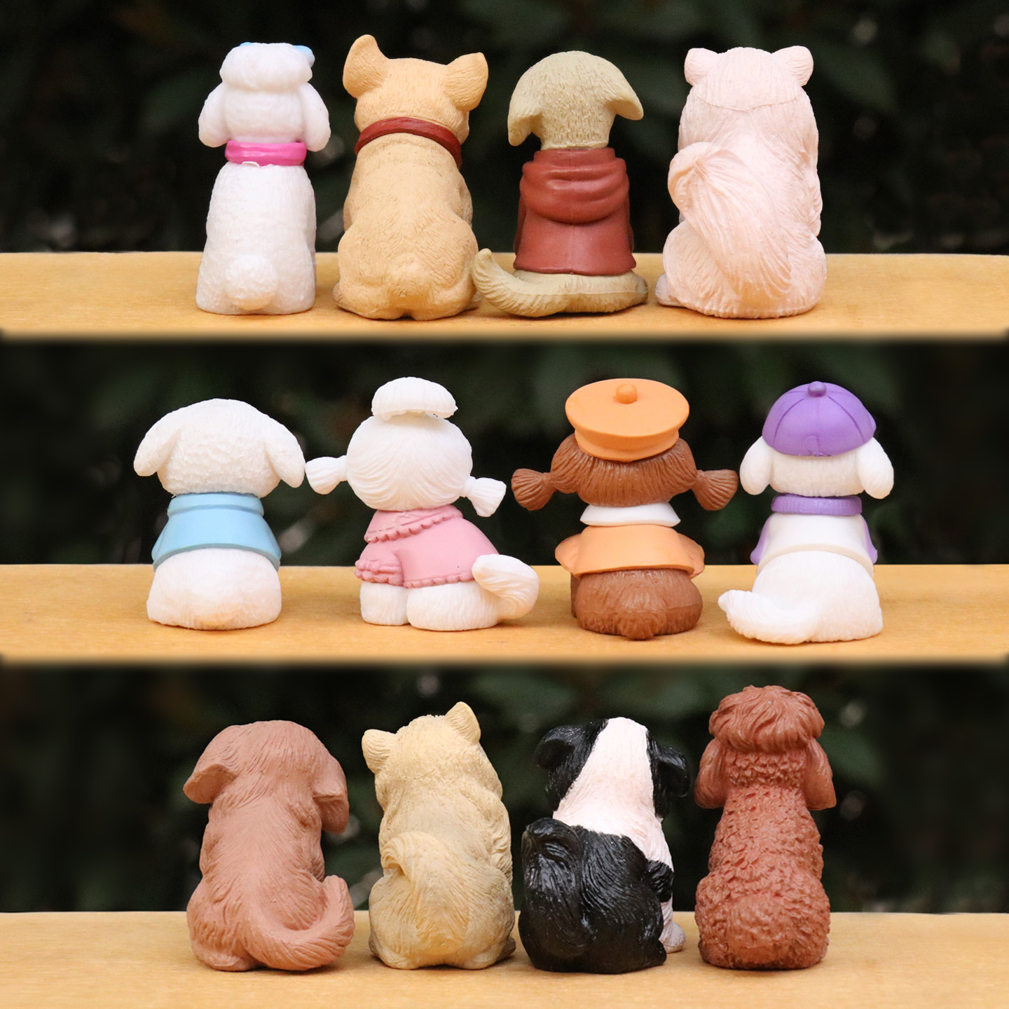 12pcs Cute Simulation Dog Pupp - First Bonsai Garden ulasan dan harga