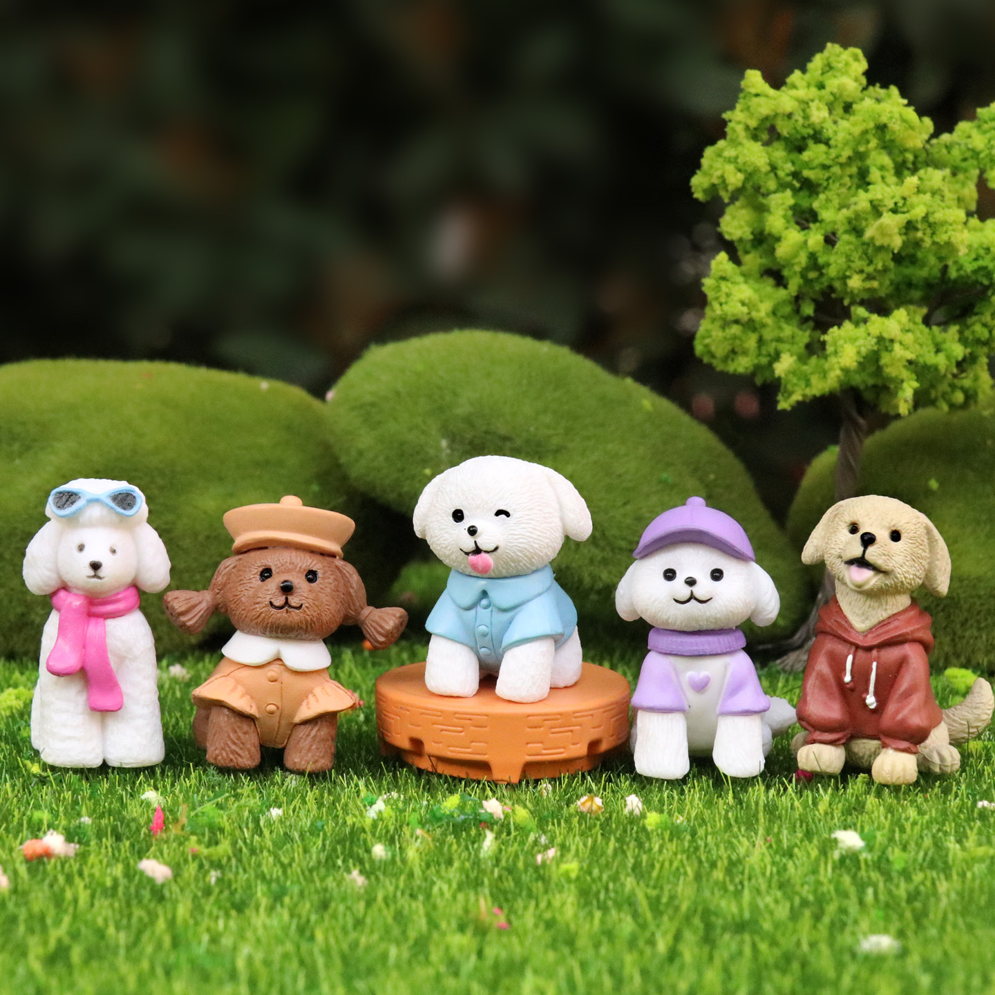 12pcs Cute Simulation Dog Pupp - First Bonsai Garden ulasan dan harga
