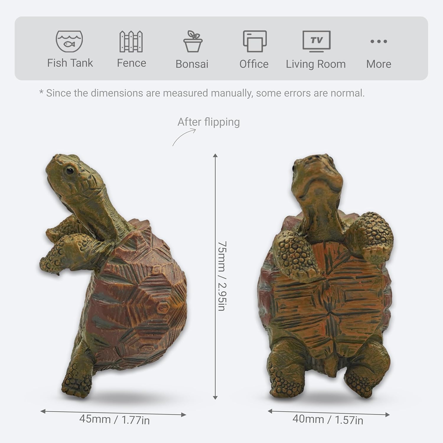 Mini Turtle Statue, Realistic  - Bonsai Garden Images ulasan dan harga