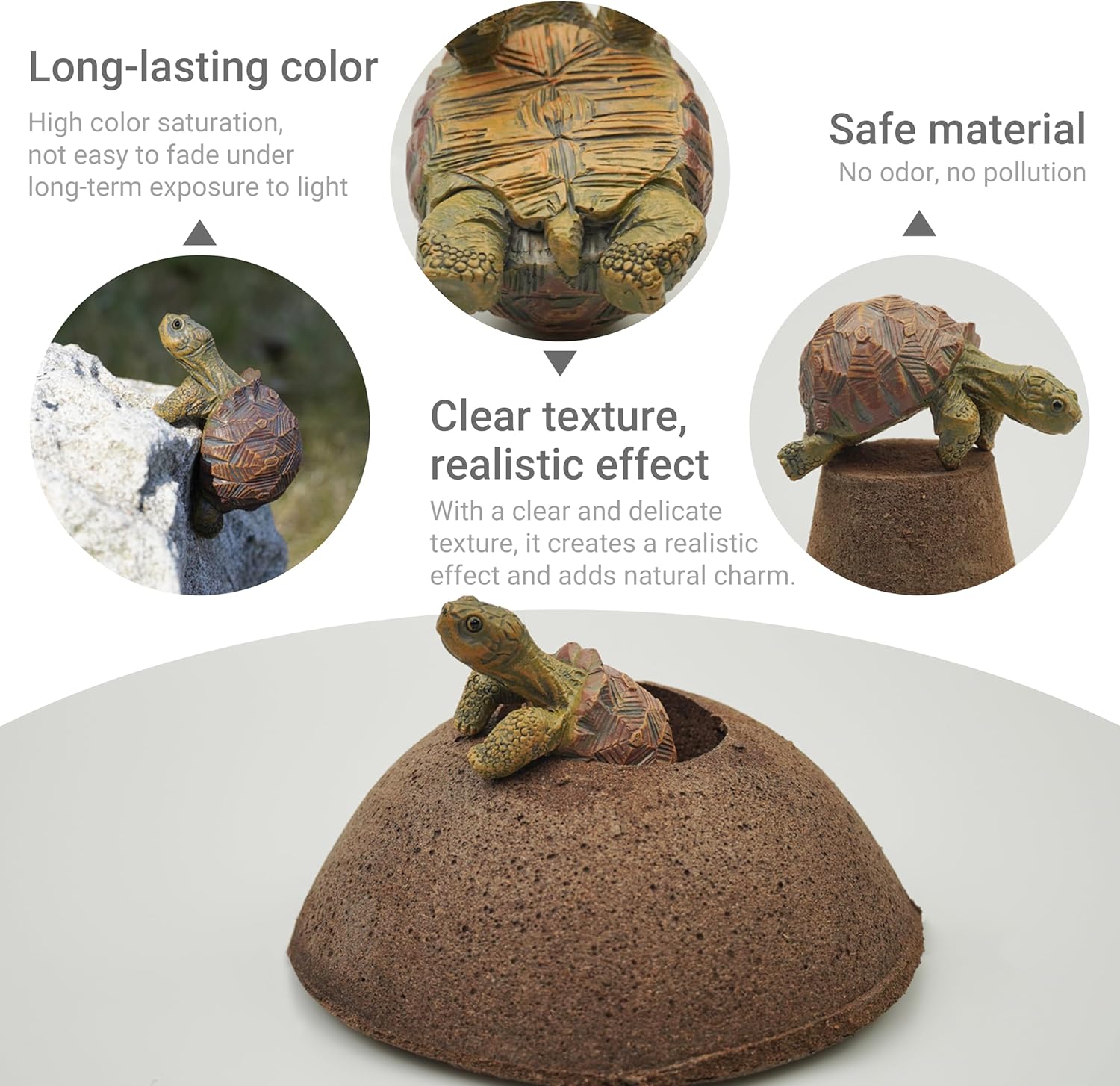 Mini Turtle Statue, Realistic  - Bonsai Garden Images ulasan dan harga