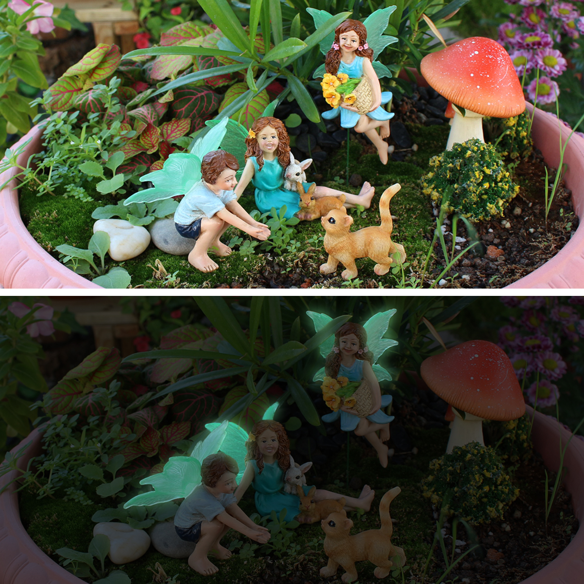 4pc Flower Fairy and Animal Pa - Bonsai Garden Decor ulasan dan harga