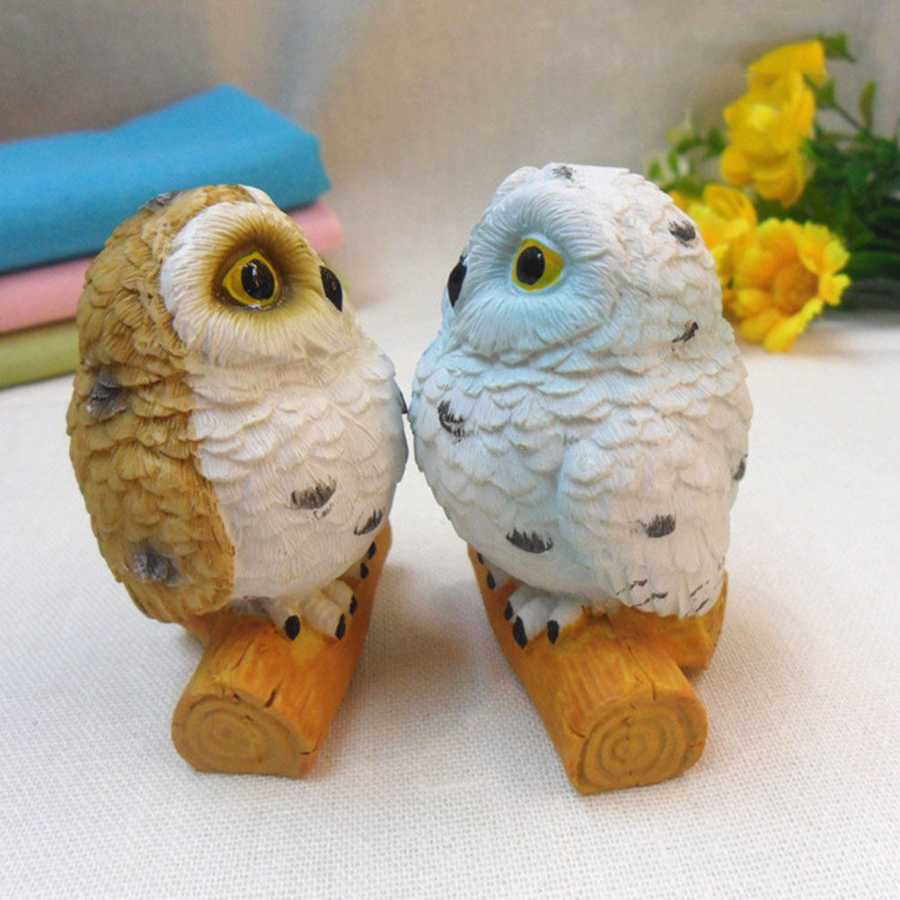 4Pcs Owl Accessories Resin Sim - Bonsai Garden Decor ulasan dan harga