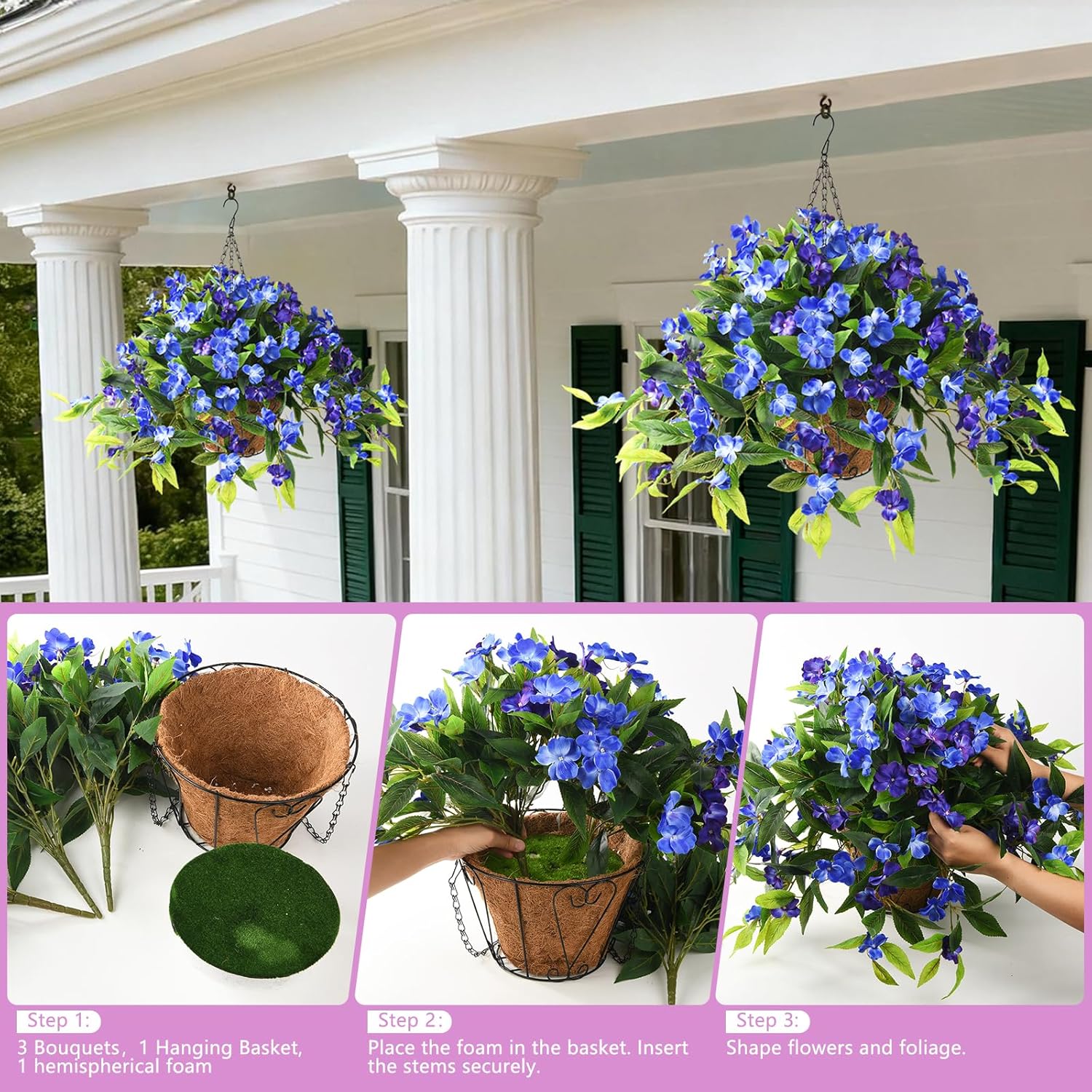 Realistic Fake Hanging Flowers - Bonsai Garden Images ulasan dan harga