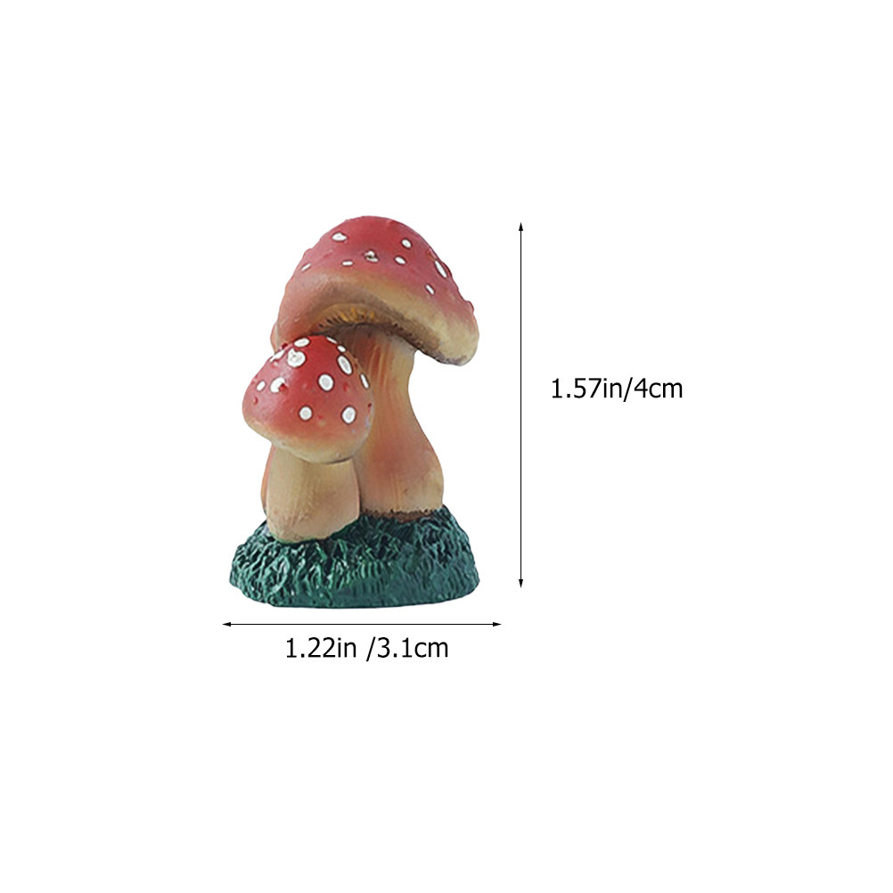 3pcs Miniature Mushroom Decor  - Bonsai Garden Decor ulasan dan harga