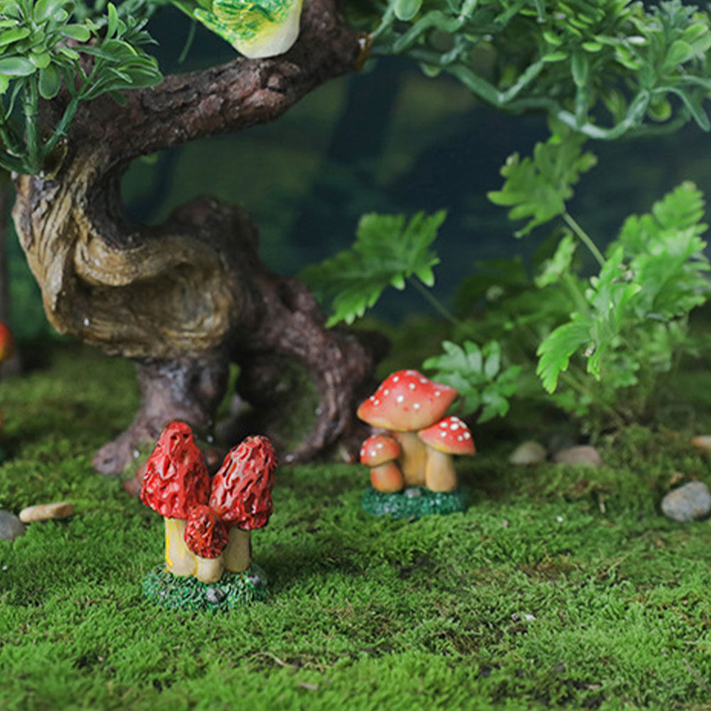 3pcs Miniature Mushroom Decor  - Bonsai Garden Decor ulasan dan harga