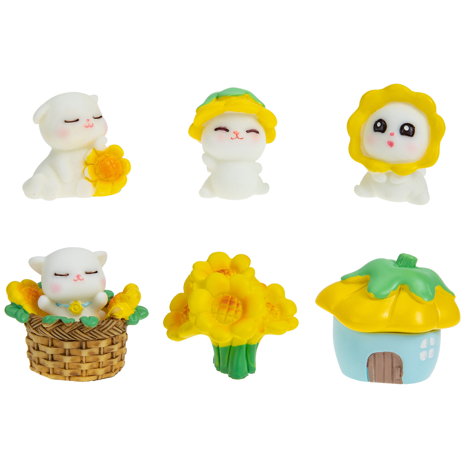 1Set Sunflower Fairy Statue Ga - Bonsai Garden Decor ulasan dan harga