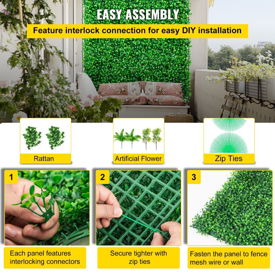 Artificial Boxwood Panels for  - Bonsai Garden Backyard ulasan dan harga