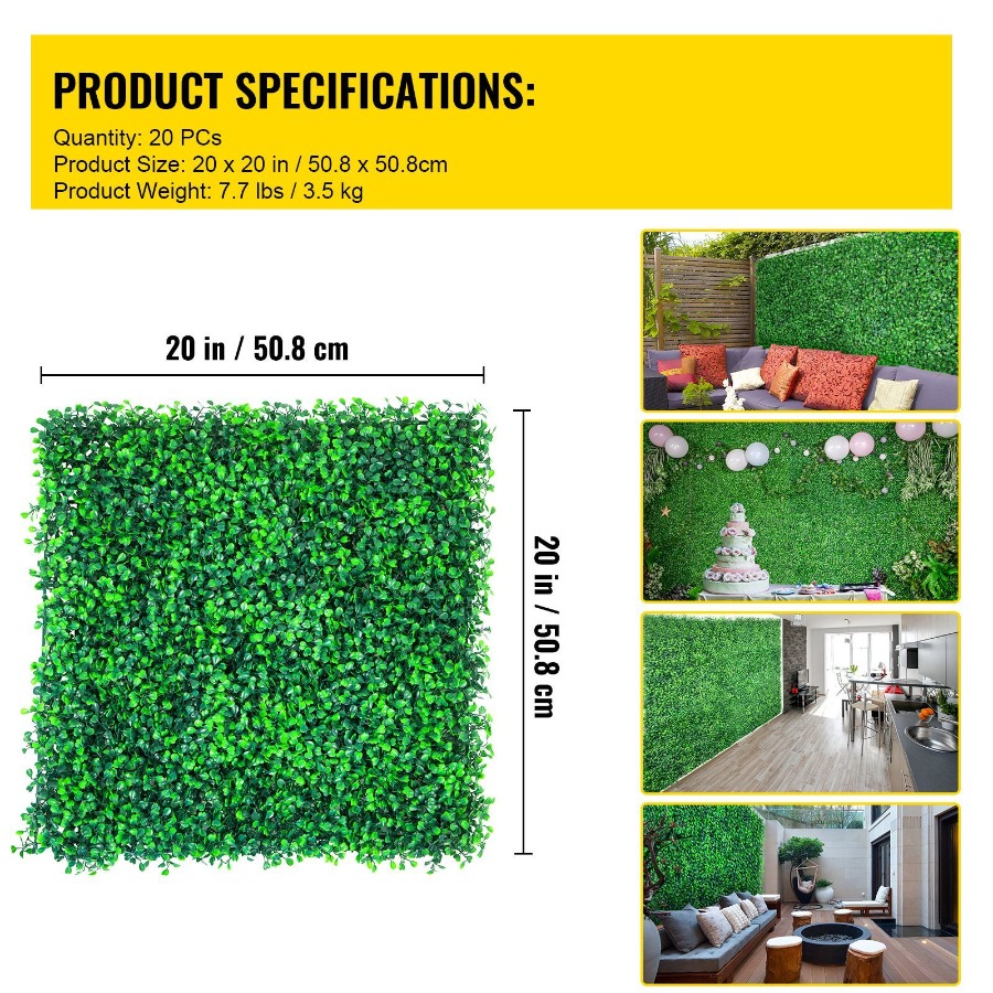 Artificial Boxwood Panels for  - Bonsai Garden Backyard ulasan dan harga