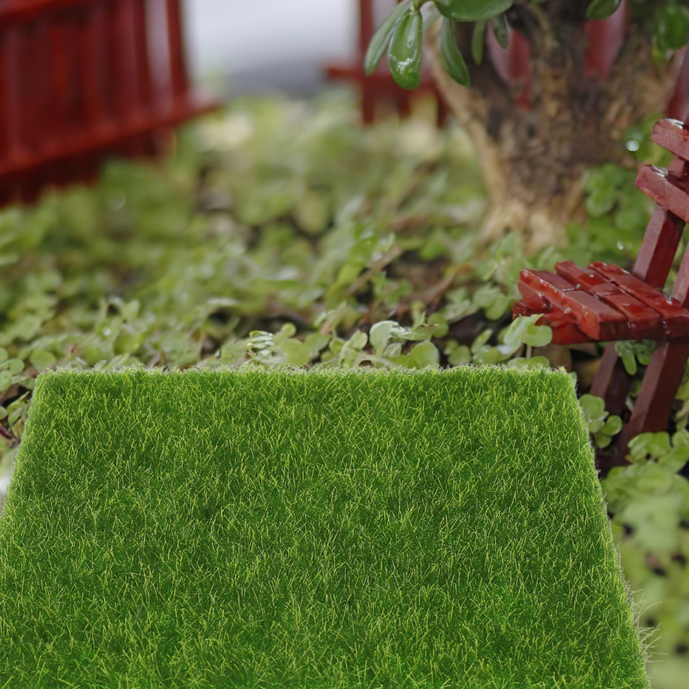 10 Pcs Artificial Grass Mat 15 - Bonsai Garden Decor ulasan dan harga
