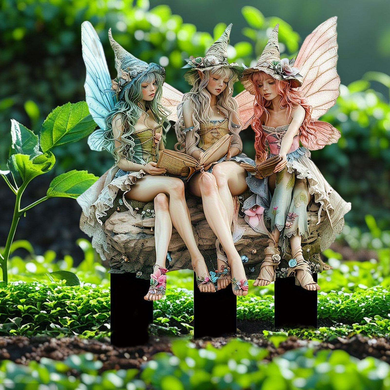 Butterfly Fairies Garden Stake - Bonsai Garden Backyard ulasan dan harga