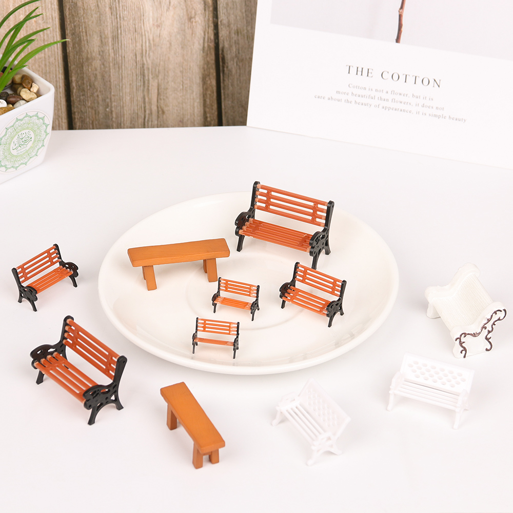 1PC Resin Miniature Bench Stoo - Bonsai Garden Miniature ulasan dan harga