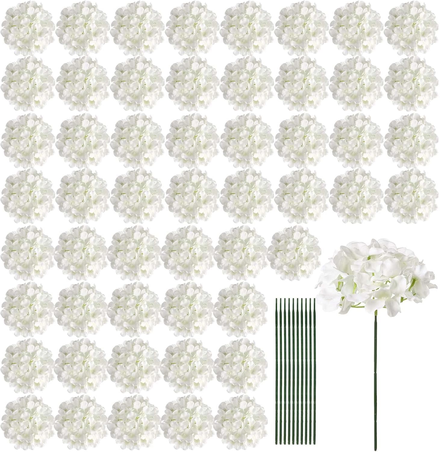 64 PCS Silk Hydrangea Flowers  - Bonsai Garden Images ulasan dan harga